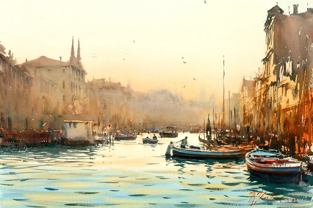 Joseph Zbukovich watercolour Venetia