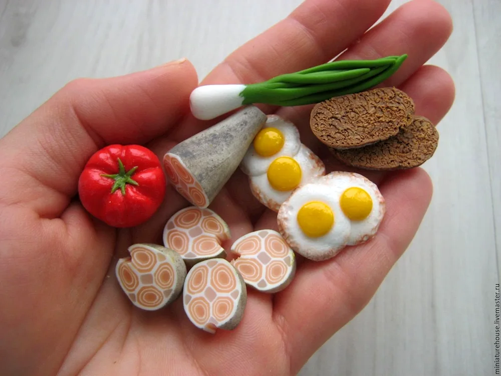 Miniature Barbie food