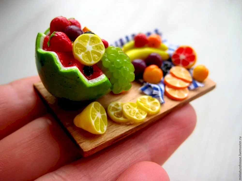 Miniature food plasticine food