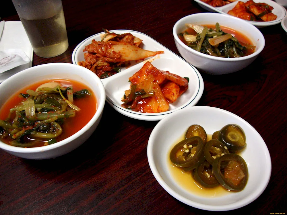 South Korean panchan food