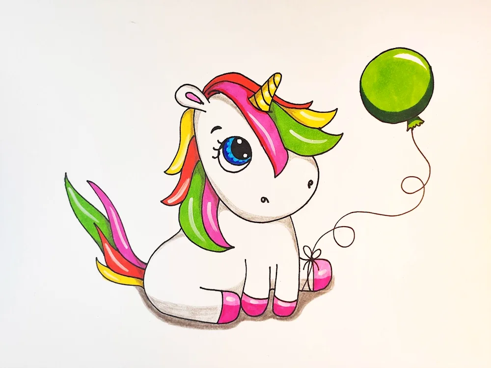 Unicorn in pencil