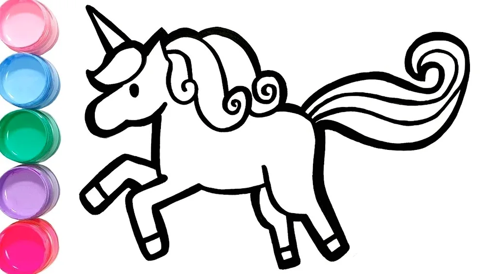 Unicorn drawing for drawing