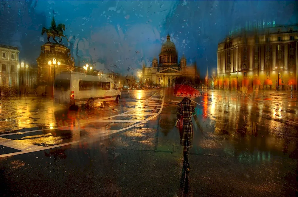 Edward Gordeev rainy St. Petersburg
