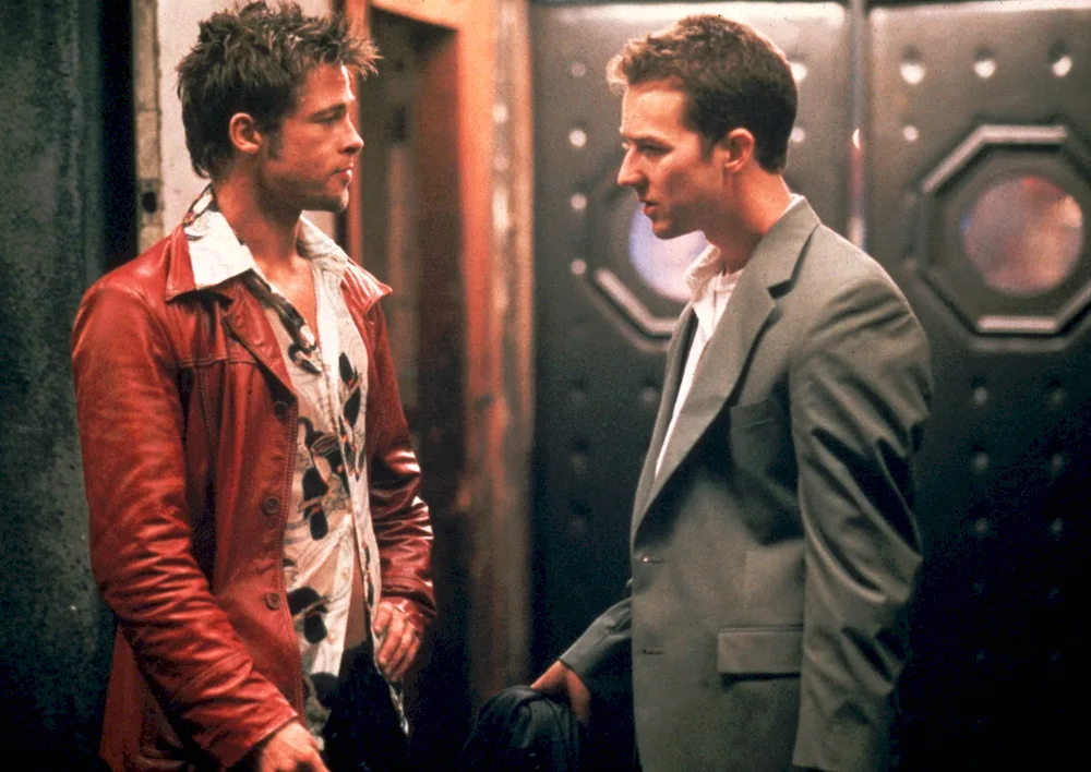 Edward Norton and Brad Pitt Fight Club
