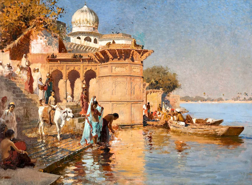 Indian painting of Krishna and Radha