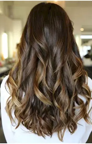 Burnout effect on curly hair
