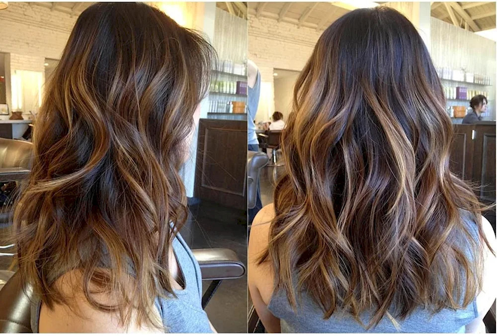 Burned out effect on dark hair