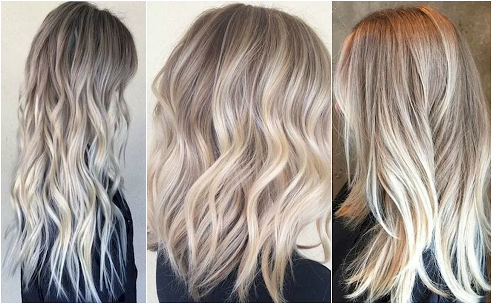 Air touch up colouring on blonde hair