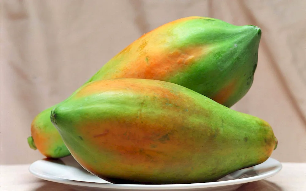 Papaya and passion fruit