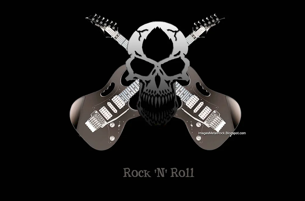 Electric guitar skull
