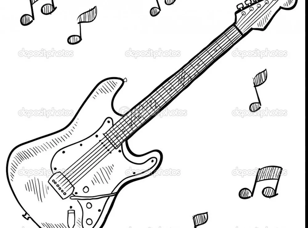 Guitar drawing