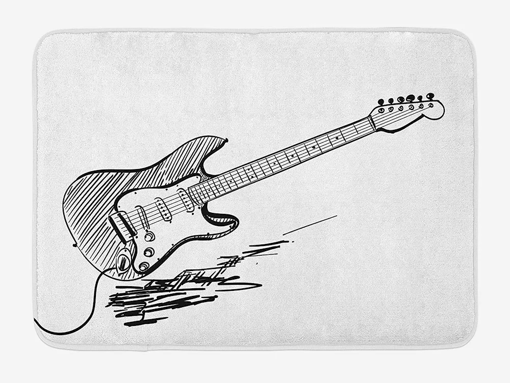 Electric guitar drawing