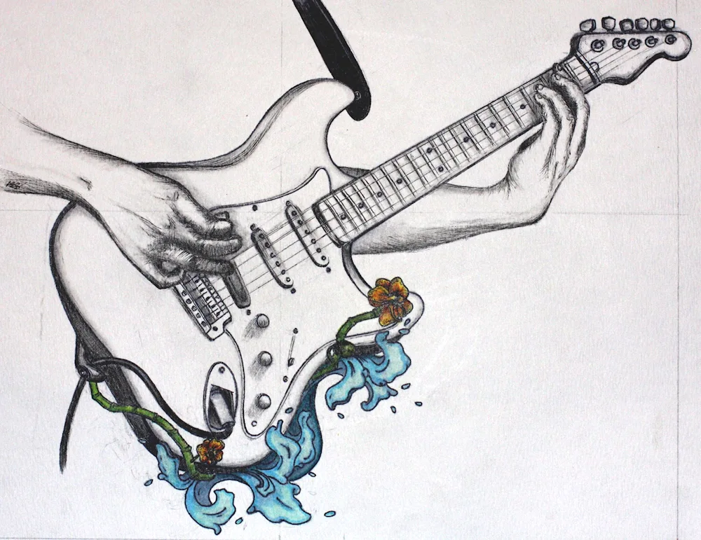 Guitar drawing