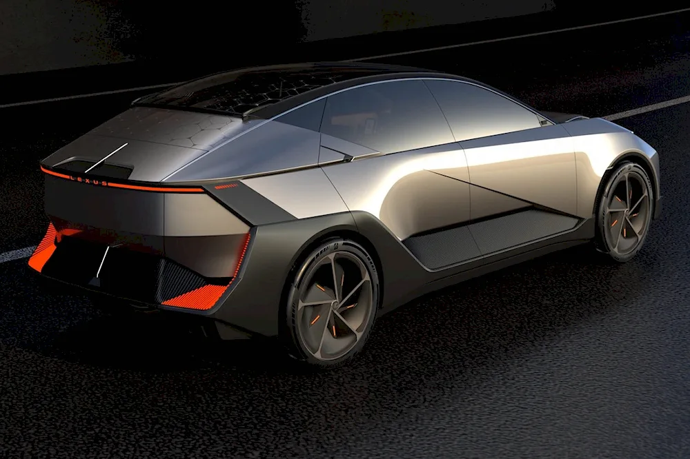 Electric car from behind
