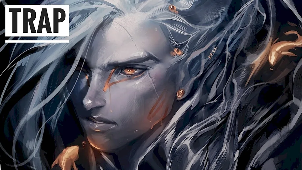 Grey hair with dark roots