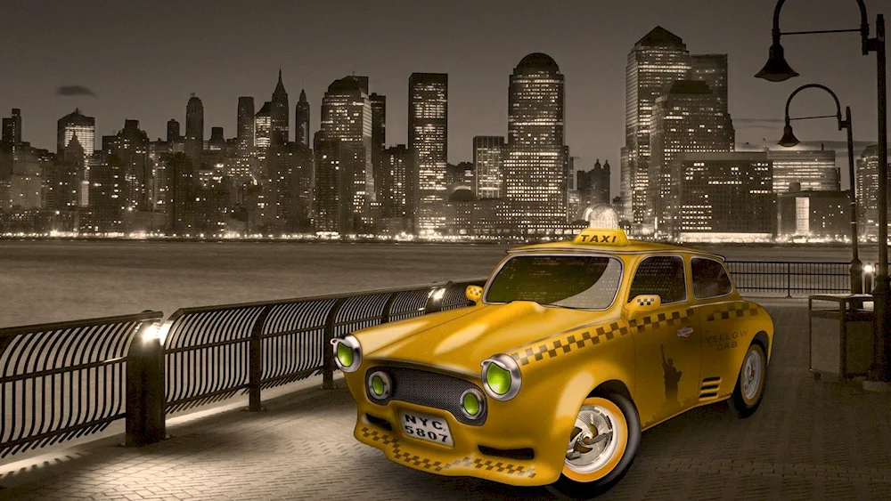 Ellow KAB taxi cab