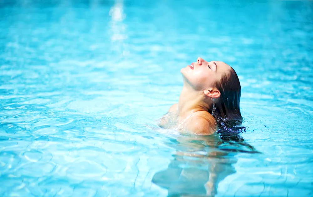 Girl in the pool