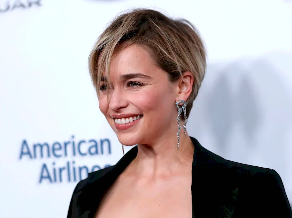 Emilia Clarke with a short haircut