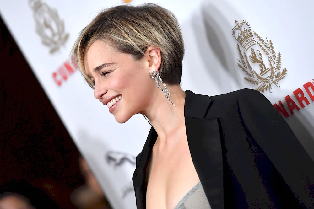 Emilia Clarke with short haircut