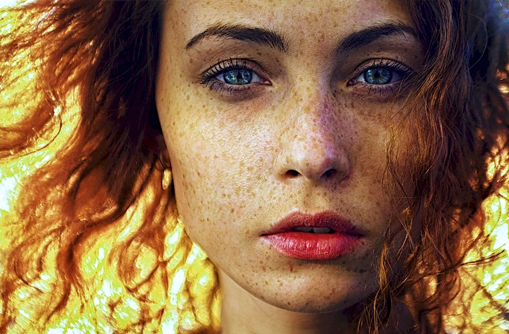 Face with freckles