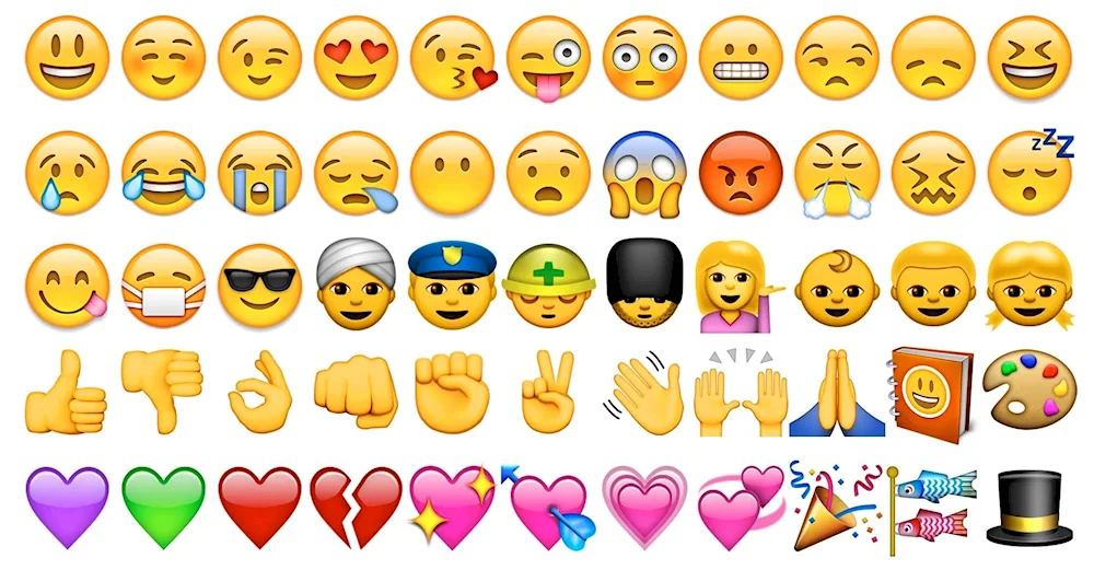Emojis expressing emotions