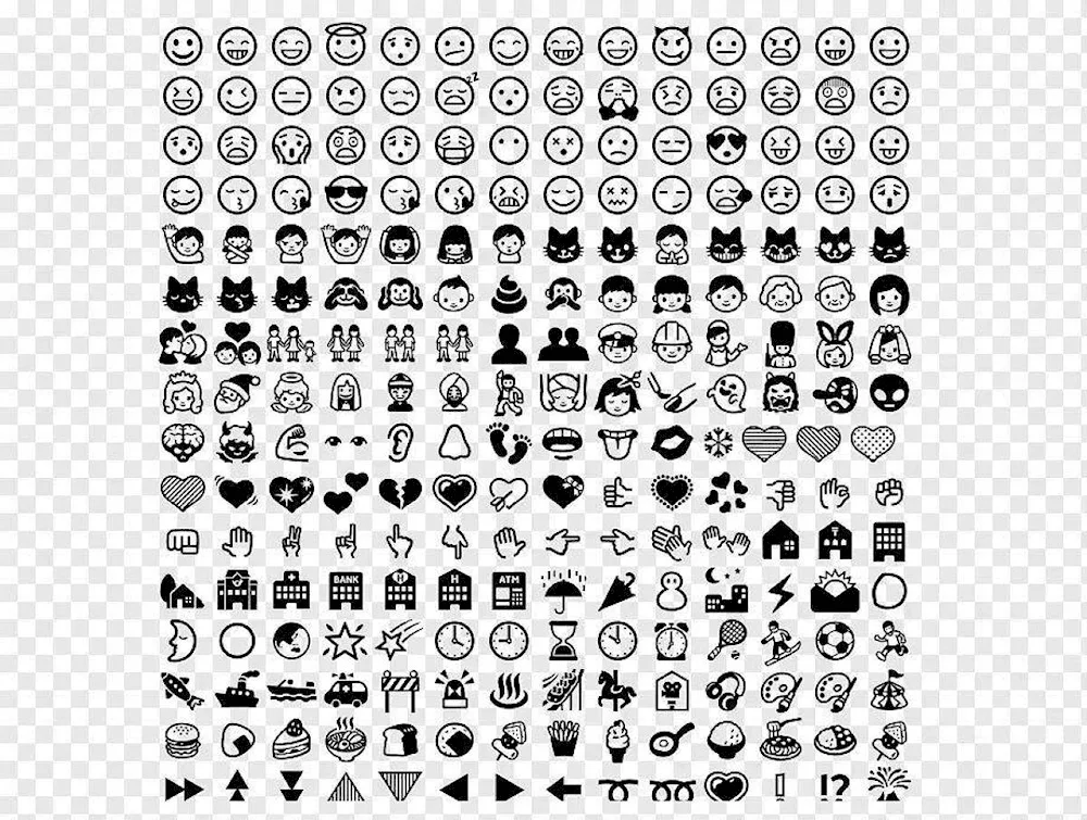 Diary stickers black and white