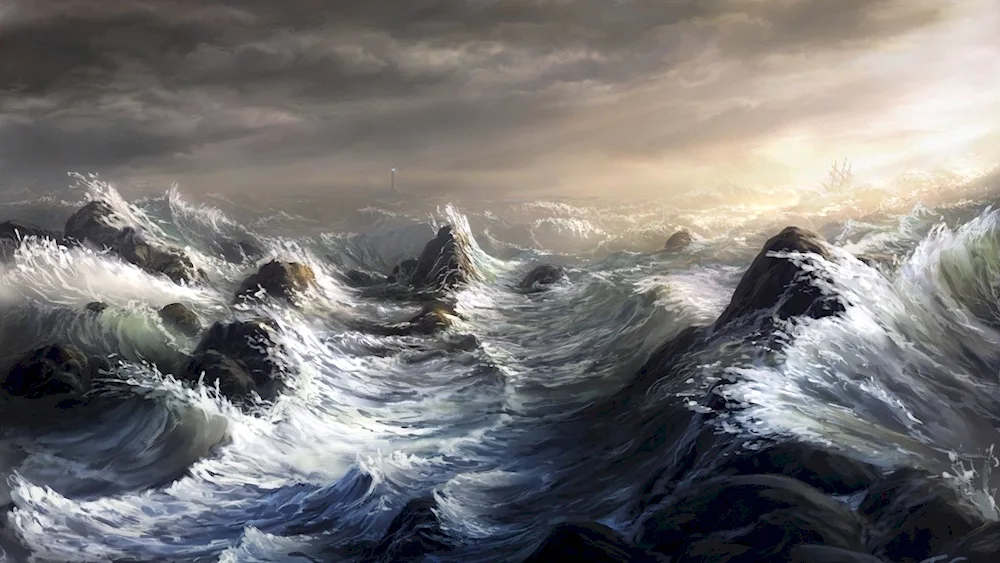 Andy Simmons landscape sea storm