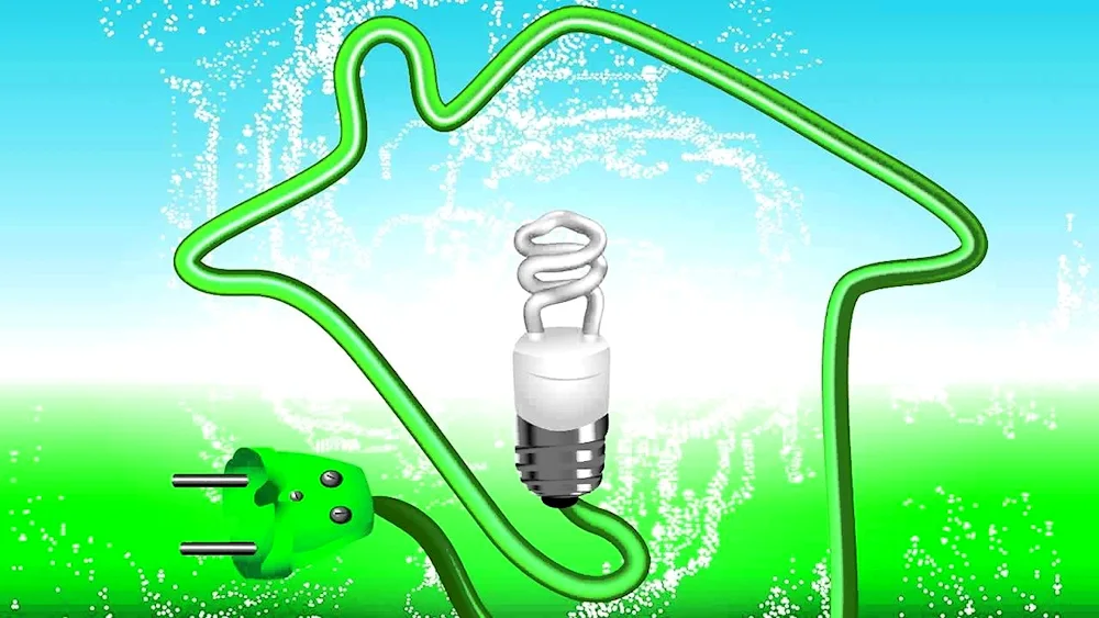 Energy saving on transparent background