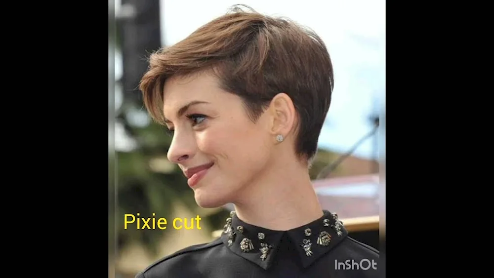 Anne Hathaway pixie haircut