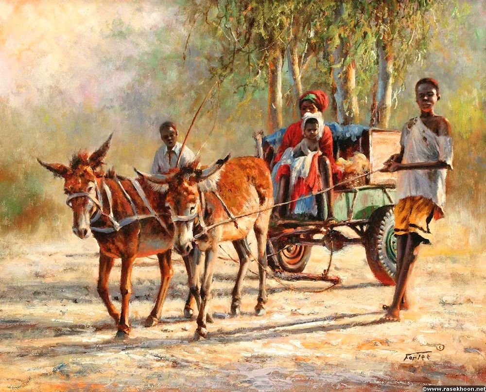 Modern painting of Africa