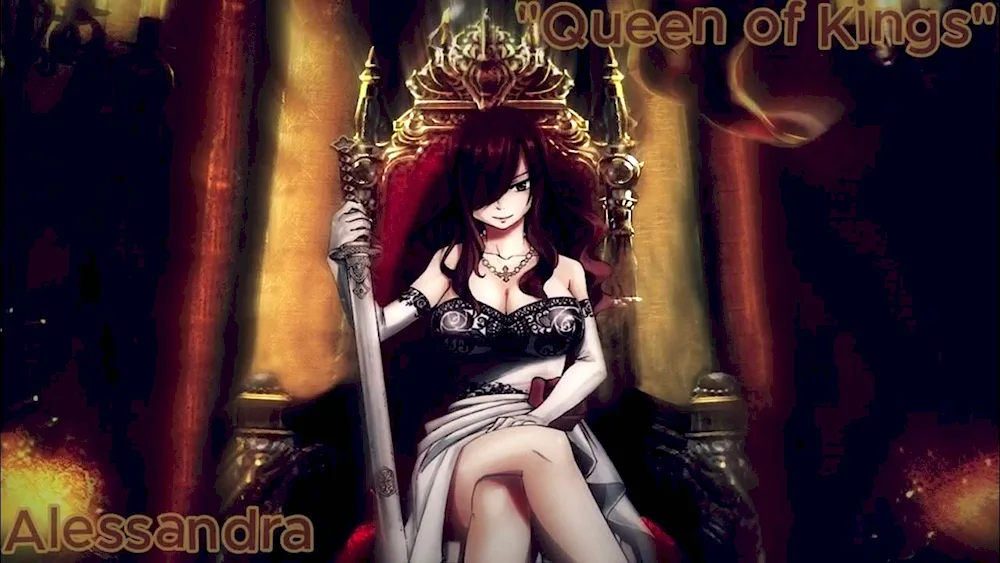 Erza Scarlett on the throne