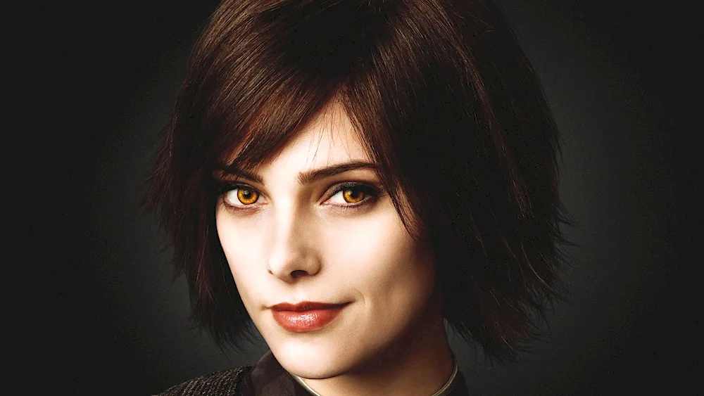 Girl's face on black background