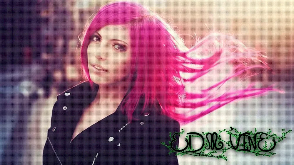 Ashley Smith with pink hair