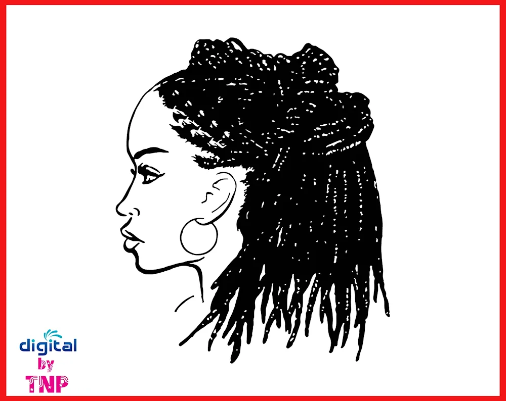 African hairstyle sketch