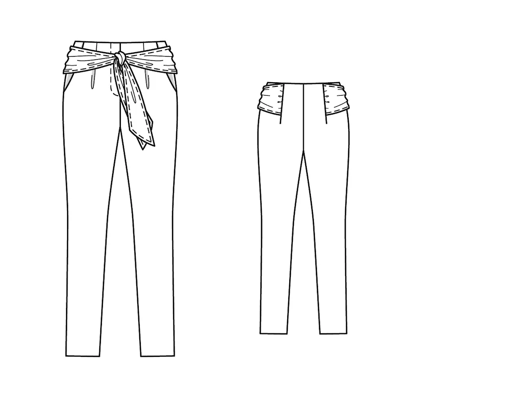 Sketch of pyjama trousers