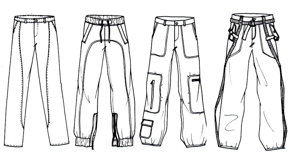 Men's trousers sketch