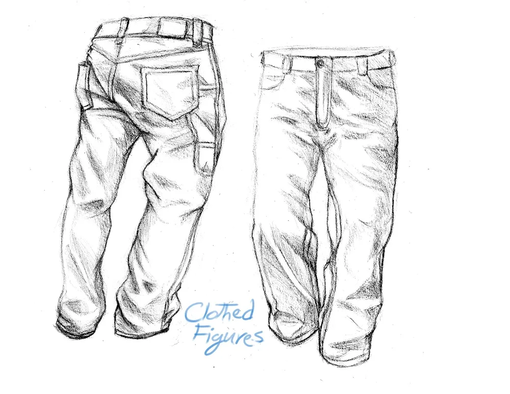 Sketch of women's trousers