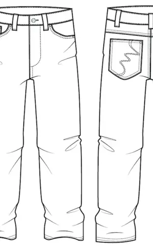 Men's jeans sketch