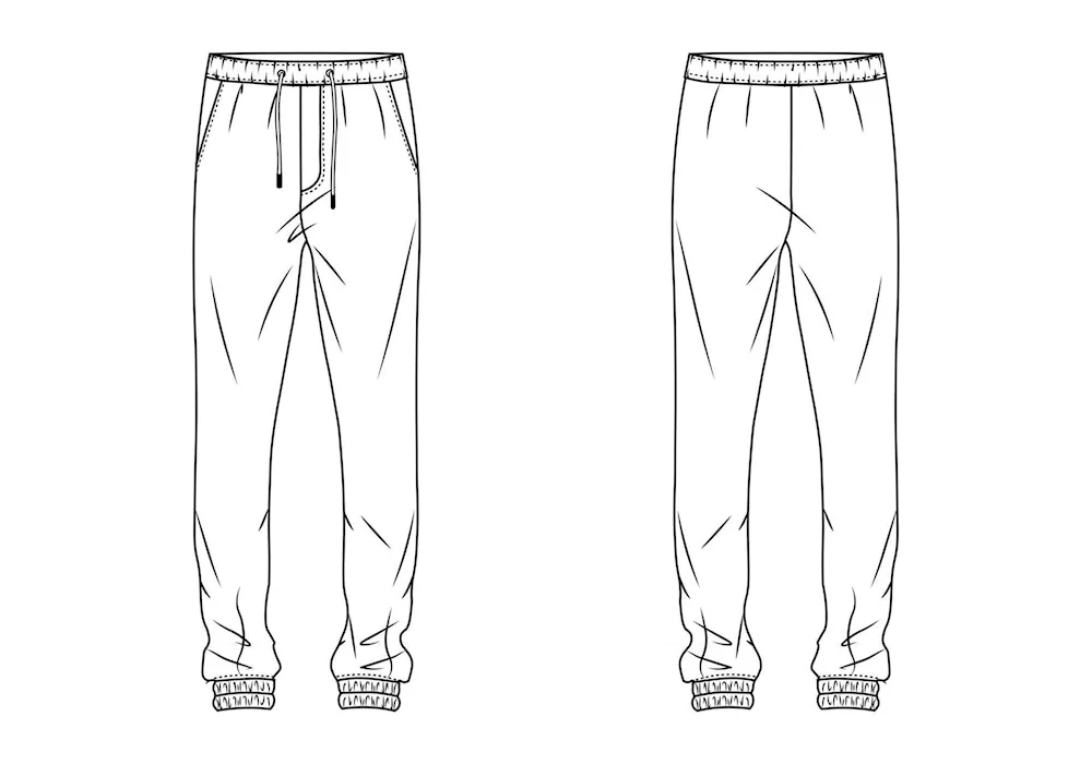 Technical sketch of trousers