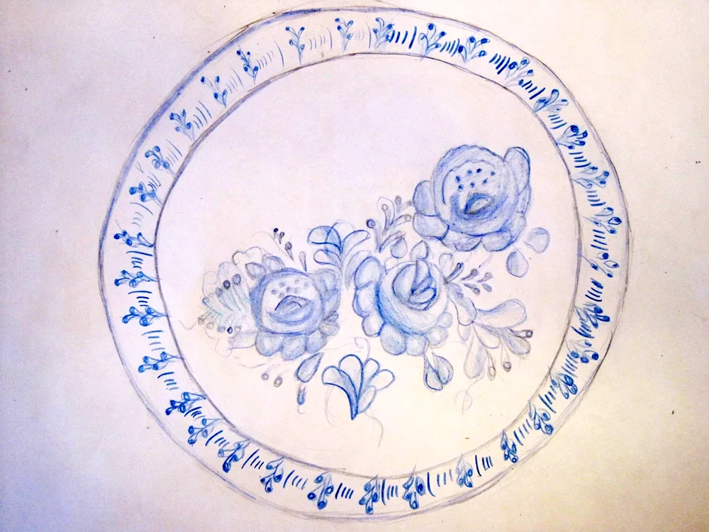 Gzhel Gorodets Khokhloma painting
