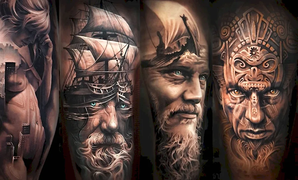 Warrior realism tattoo Scandinavia