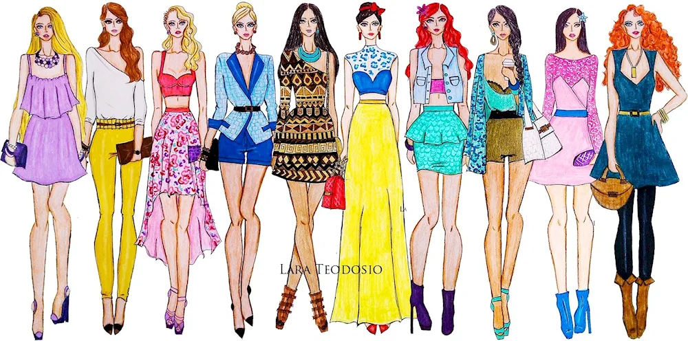 Designs of modern clothes