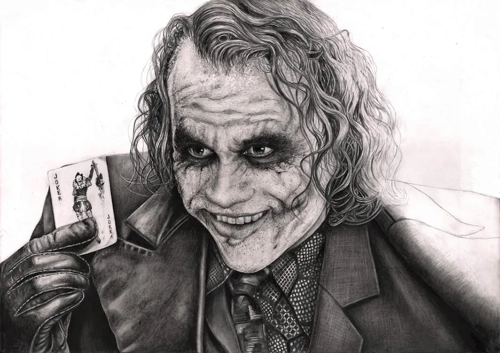 Joker tattoo sketch Joker hit Ledger