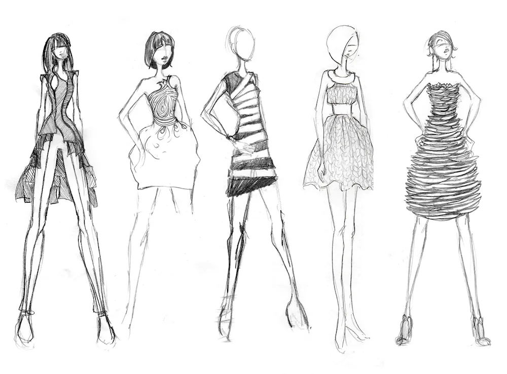 Dress sketches