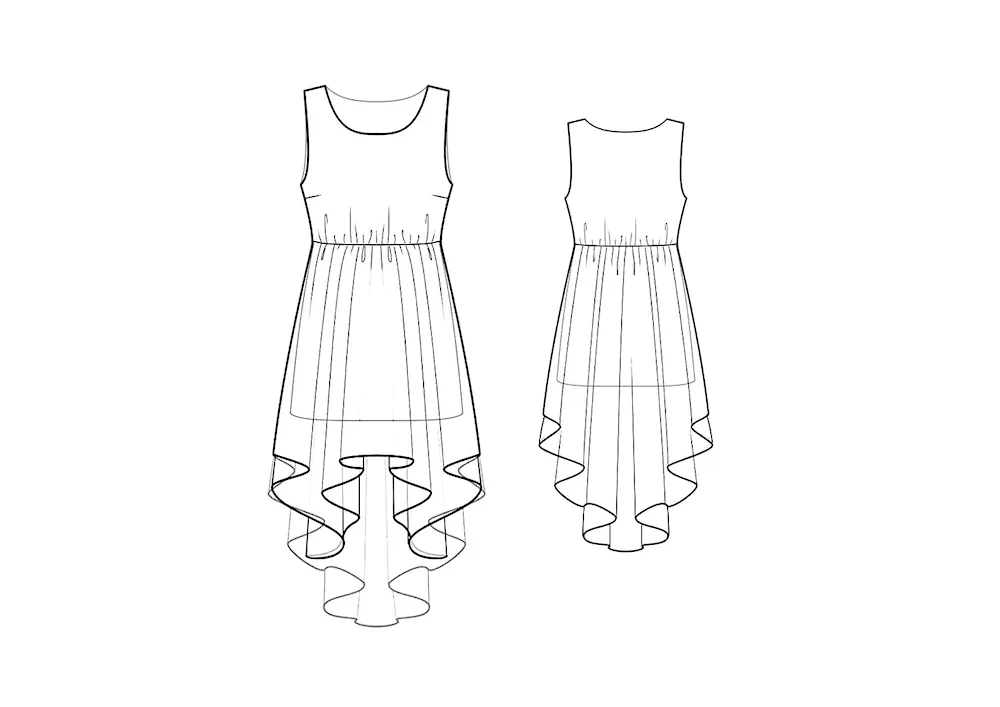 Drawing of clothes for sketching