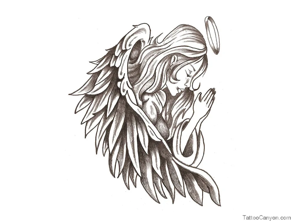 Angel tattoo designs for girls