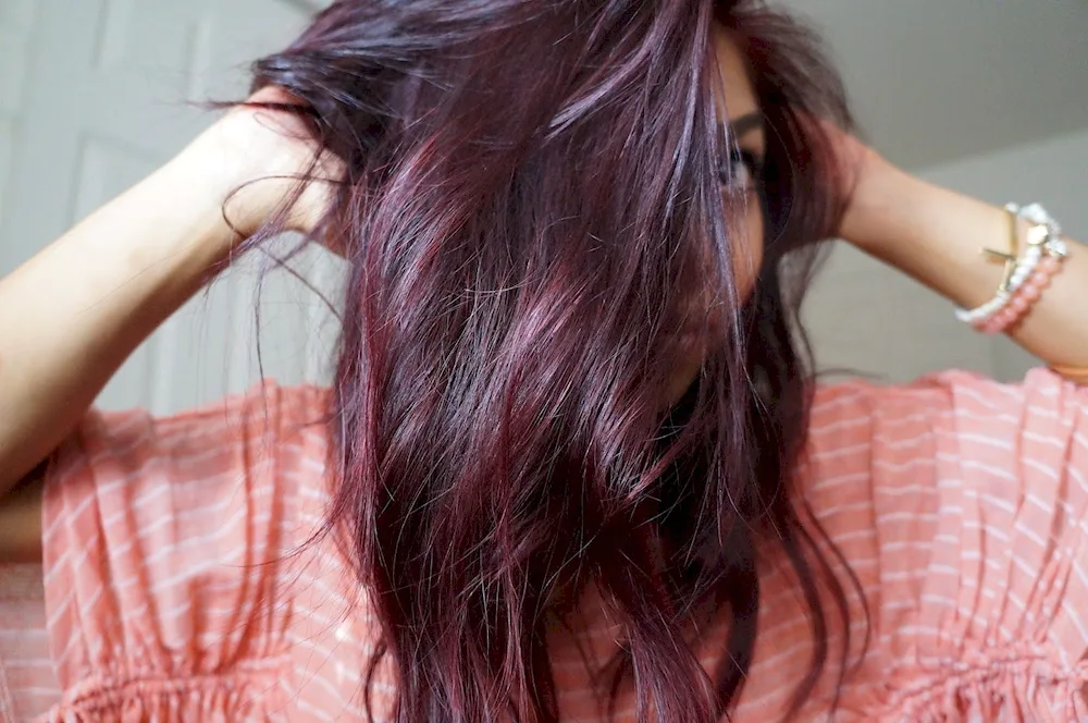 Burgundy Brown hair colour