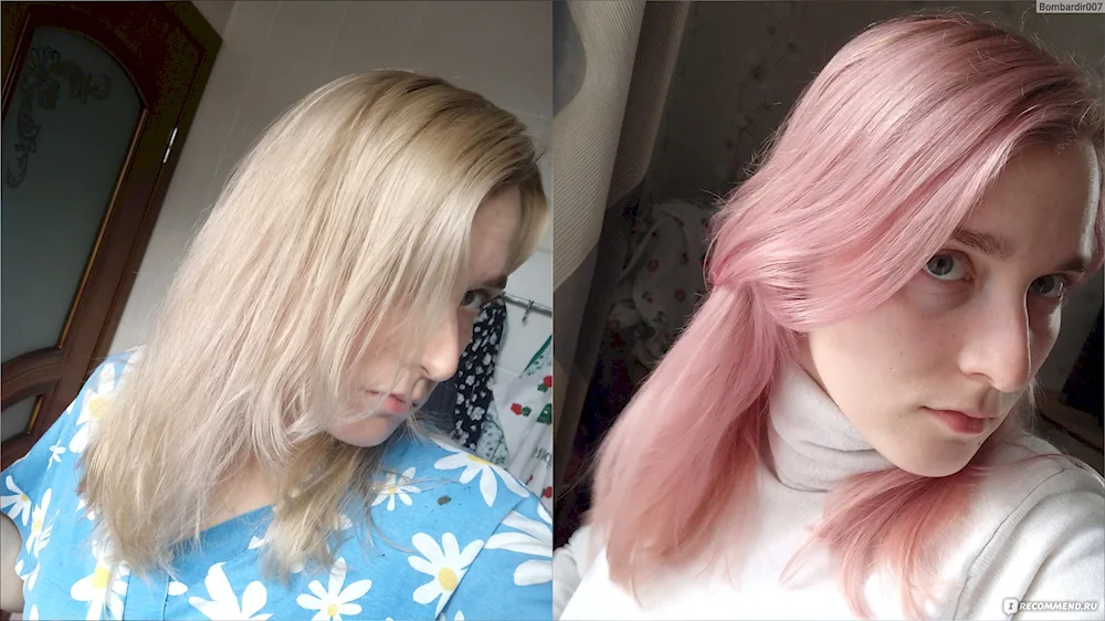 Estelle Hair Colour Blonde with Pink Lilac Tint