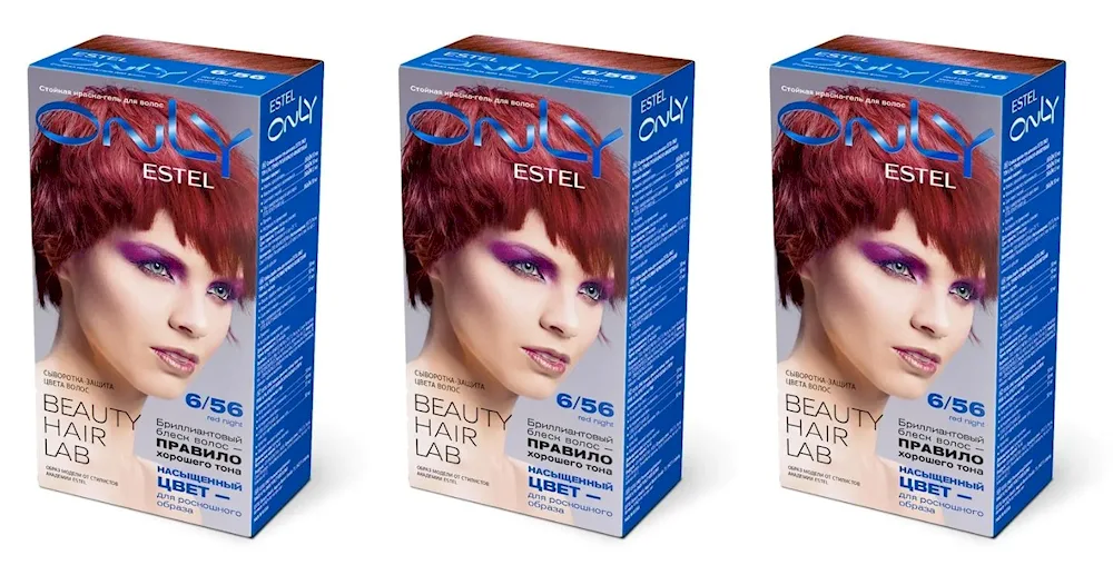 Estel red hair dye palette 7. 4
