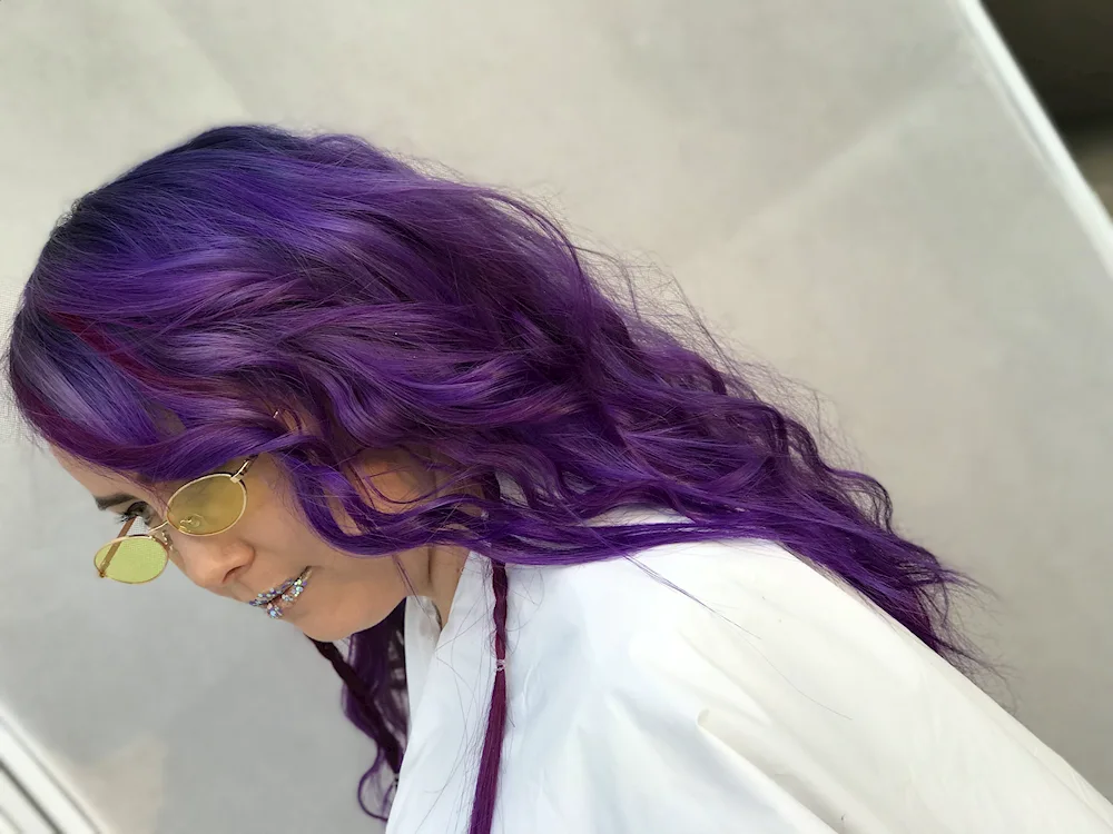 Purple tonic for blonde hair